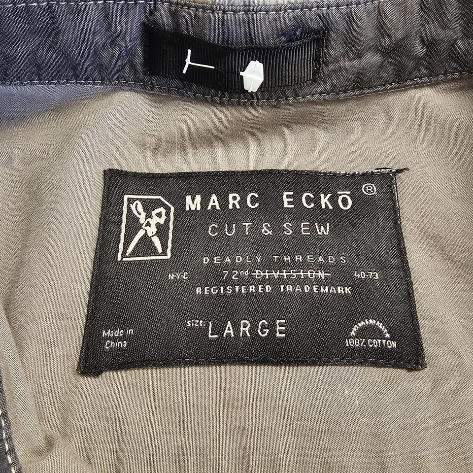 Marc Ecko Men's Long Sleeve Cut & Sew Button Up Shirt Size Large Deadly Threads - Image 2 of 4