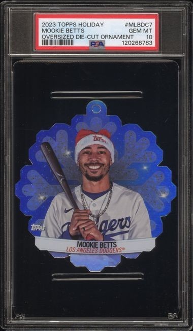 2023 Topps Holiday Oversized Die-Cut Ornament #MLBDC7 Mookie Betts PSA 10
