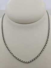 David Yurman Box Chain, 2.5mm , 14k Gold Tag And Sterling Silver, 16 Inch