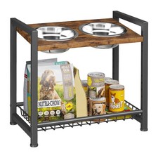 Elevated Dog Bowls, 7 Height Adjustable Raised Dog Bowl Stand for Large/Mediu...