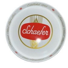Vintage 12  Metal  Schaefer Beer Tray.