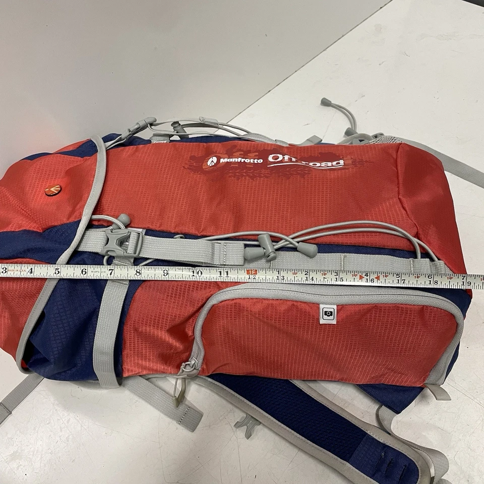 Manfrotto Offroad Hiking Camera Backpack in Red/Blue - 30L - Padded Pockets Bag - Image 3 of 4