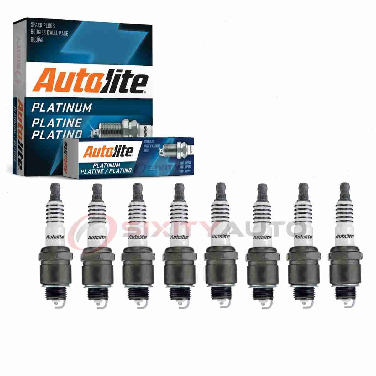 8 pc Autolite Platinum Spark Plugs for 1969-1974 Iso Lele Ignition Secondary fi