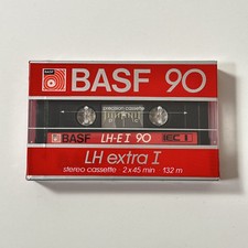 BASF 90 LH Extra I, Blank Audio Cassette, Made in France, NOS, New Sealed