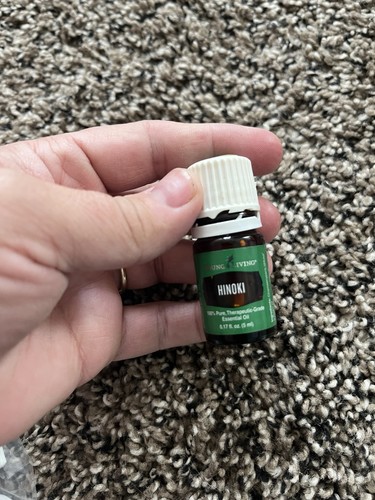 Young Living Hinoki 5 Ml Essential Oil Open But Full To Label