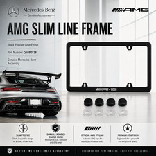 Genuine Mercedes-benz Amg Black Powder Coated Slimline Plate Frame Q6880138 Genuine Mercedes-benz Amg Black Powder Coated Slimline Plate Frame Q6880138