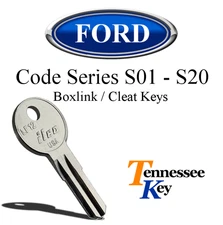 Boxlink Cleat Keys for Ford Truck Bed Tie Downs / cut to code / Series S01 - S20