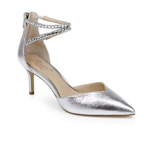 Women's Jewel Badgley Mischka Emmi Evening Pumps Silver Metallic