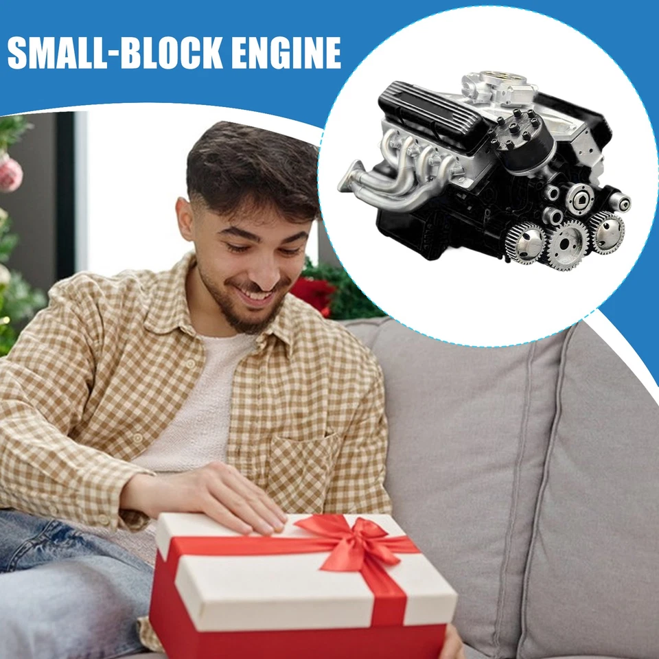 V8 Engine Motorized Model Full Assembly Model Kit Internal Combustion DIY Hobby - Image 4 of 4