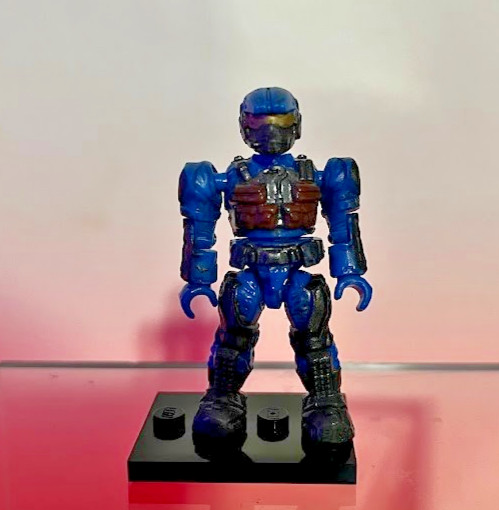 Mega Bloks Halo UNSC COBALT BLUE MARINE MINI FIGURE