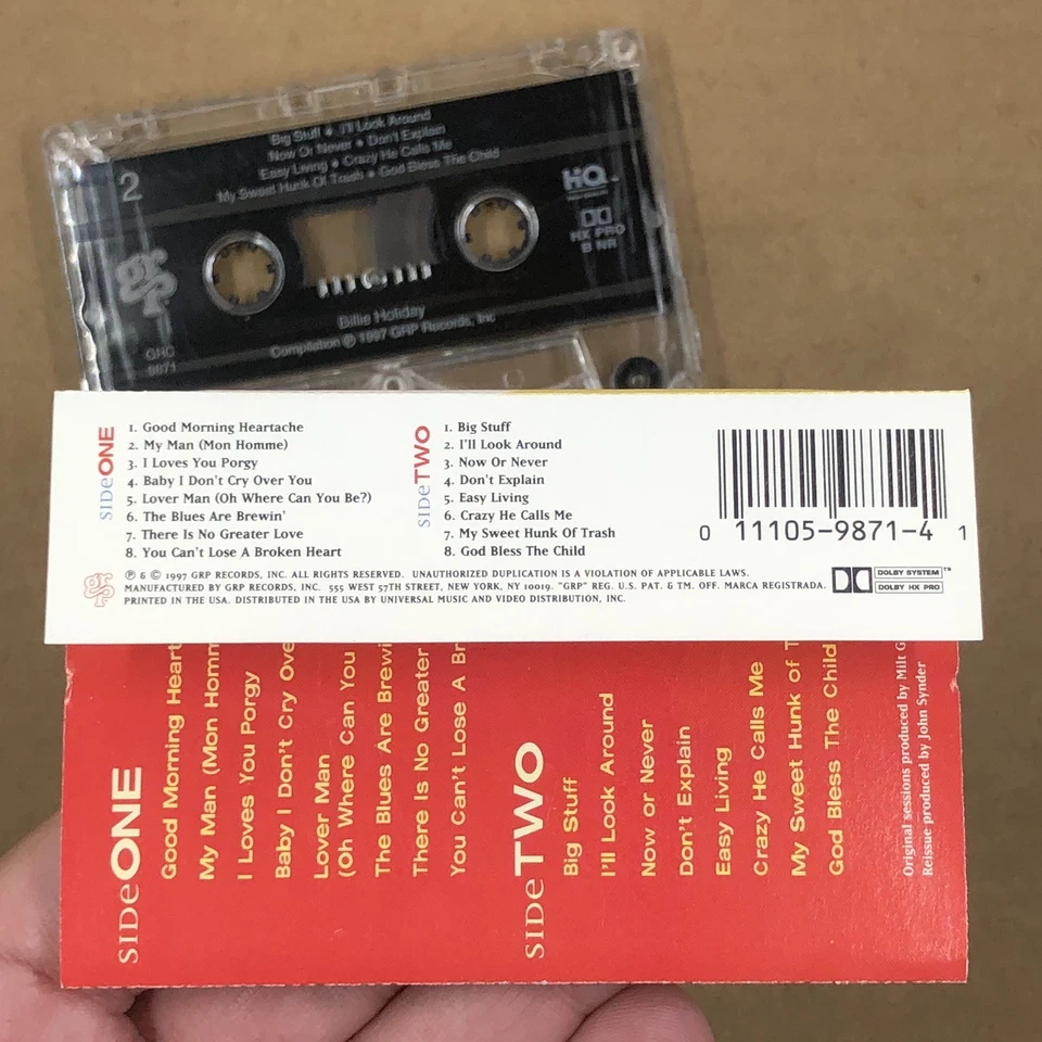 BILLIE HOLIDAY Cassette Tape Jazz GRP VERVE BEST OF GOOD MORNING HEARTACHE - Imagem 4 de 4
