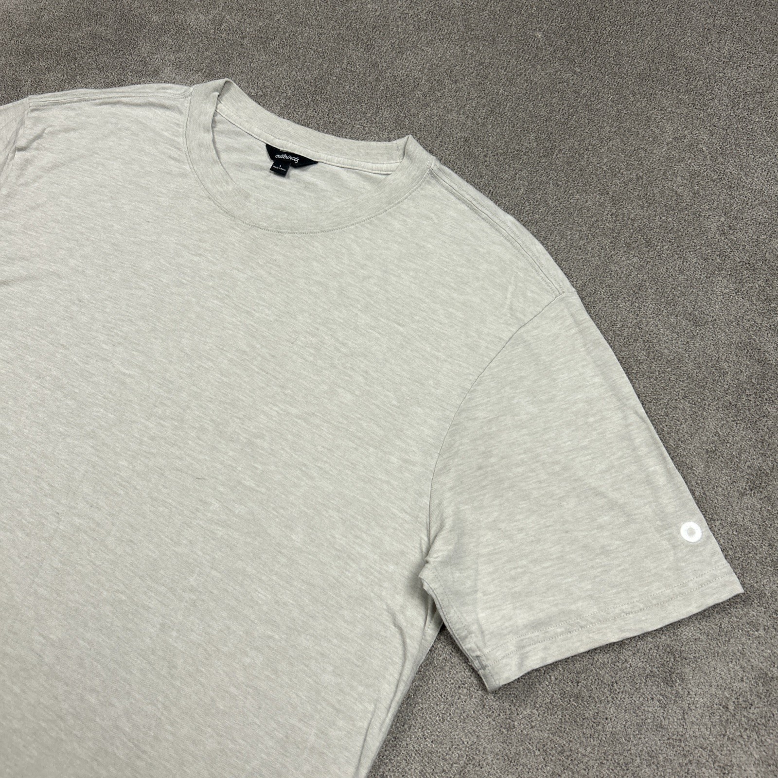 Allbirds Shirt Mens Large Beige TrinoXO Merino Wool Performance Tee Athletic