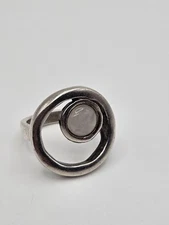 Uno De 50 " Make A Wish " Silver Tone Stone Modernist Ring Size 8