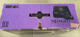 SNK Neo Geo CD Console CD-T01 Main Unit W/ Controllers POWER ON Confirmed as is.