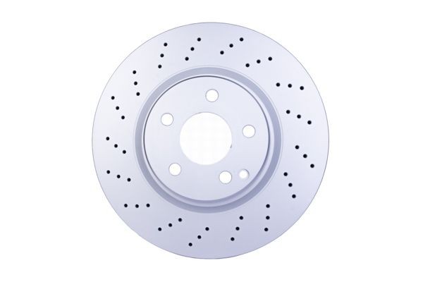 HELLA Brake Disc Front Perforated Internally Vented For Mercedes-Benz E-Class SL