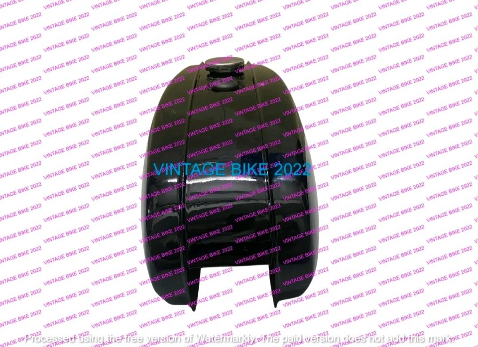 ADECUADO PARA BSA A65 Thunderbolt Lightning tanque de gasolina negro 1970 + tapa TAP Foto 2 de 4