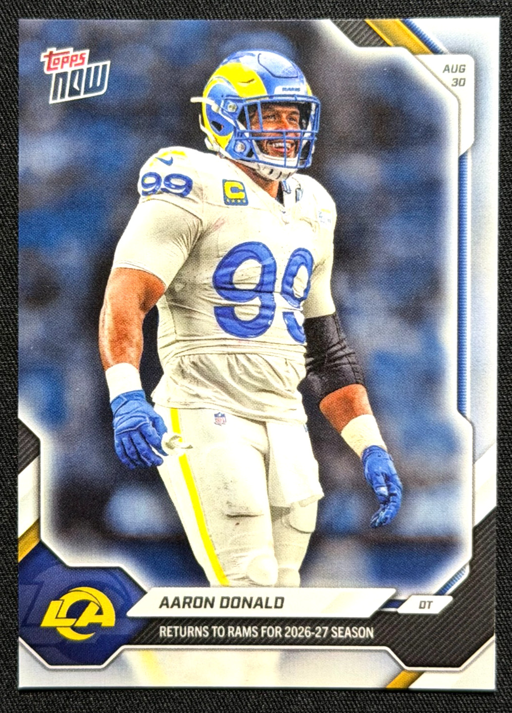 2026 Topps Now • Aaron Donald OS05 • Returns to Rams • Los Angeles Rams