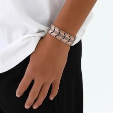 Copper Magnetic Bracelet for Men 3X Strength Magnets Adjustable with Sizing Tool