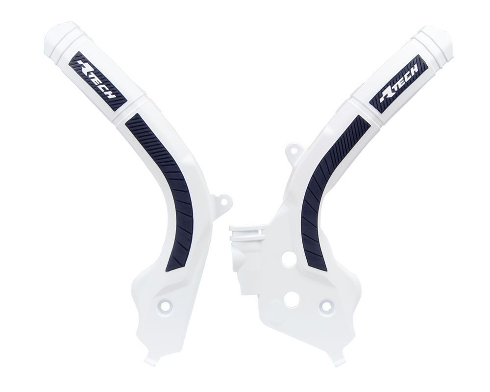 Rtech Frame Protectors Fit KTM SX(F) 16-18 EXC(F) 17-19 White/Black