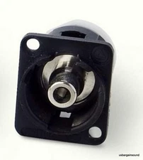 Switchcraft EHRCA2BX Panel Mount Feed Thru RCA Female Adapter Connector, Black