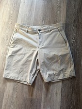 Lululemon Shorts Men 33 Commission Classic Fit 9" Warpstreme Stretch Golf White