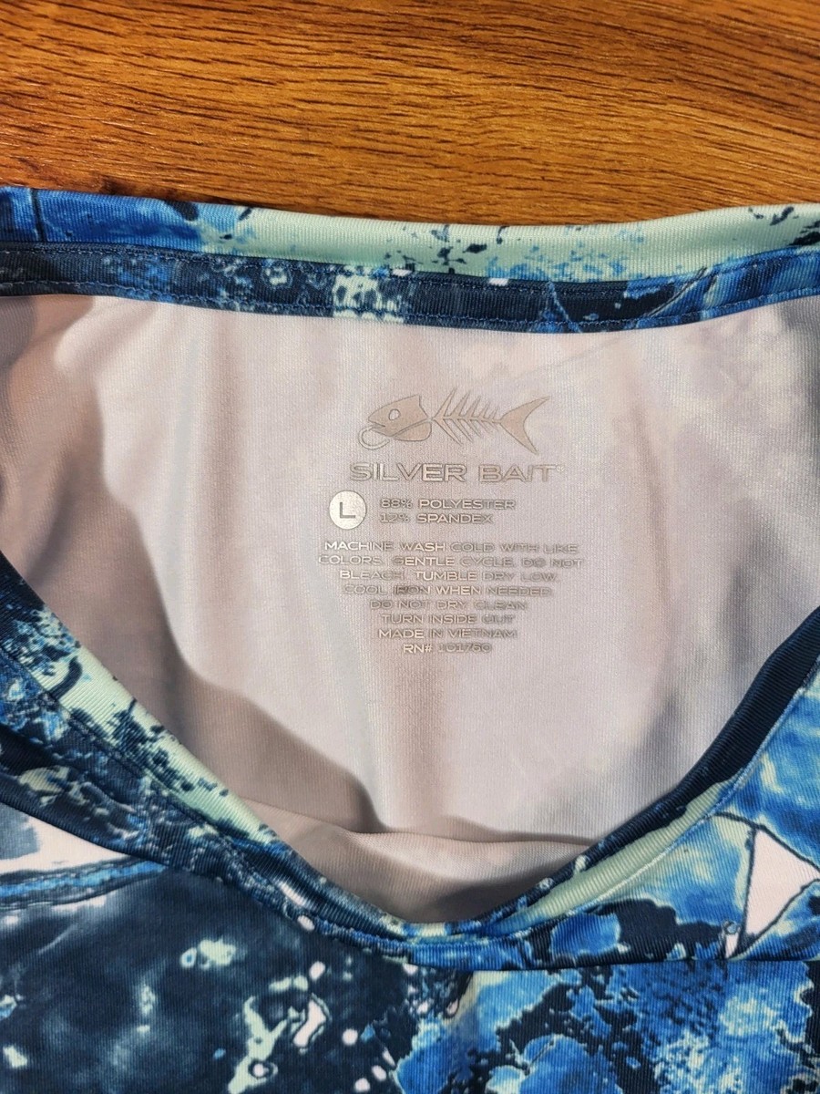Haut chemise de pêche boutonnée Silver Bait Performance UPF 50 pour