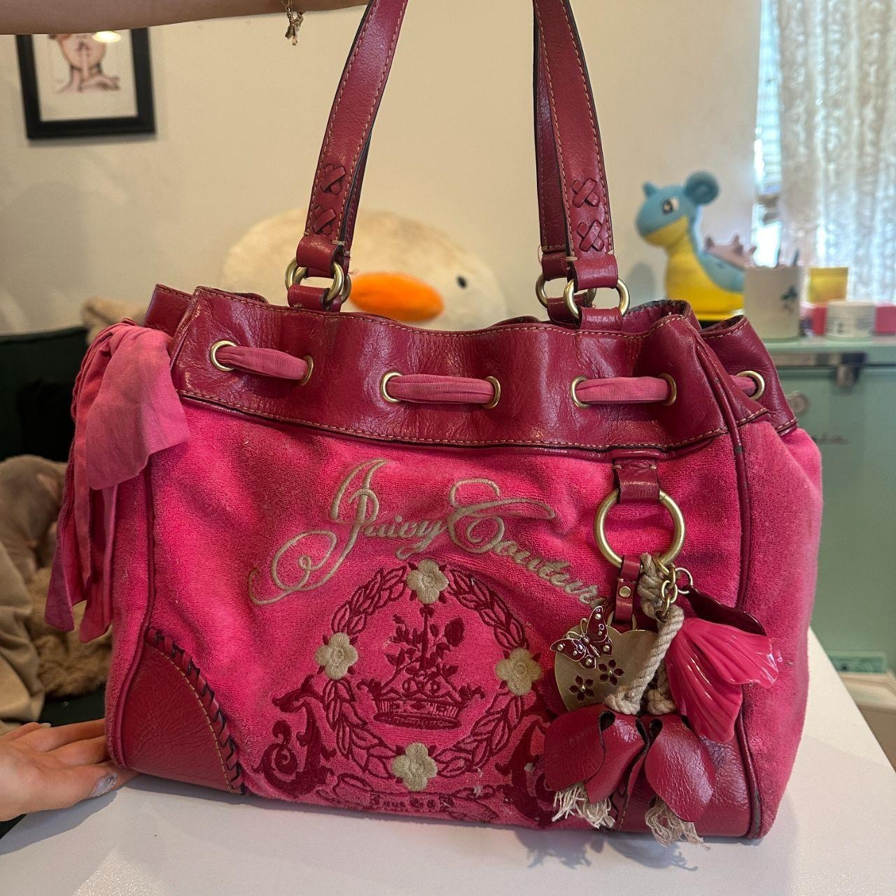 Juicy Couture Vintage Daydreamer Velour Bag Hot Barbie Pink Y2K