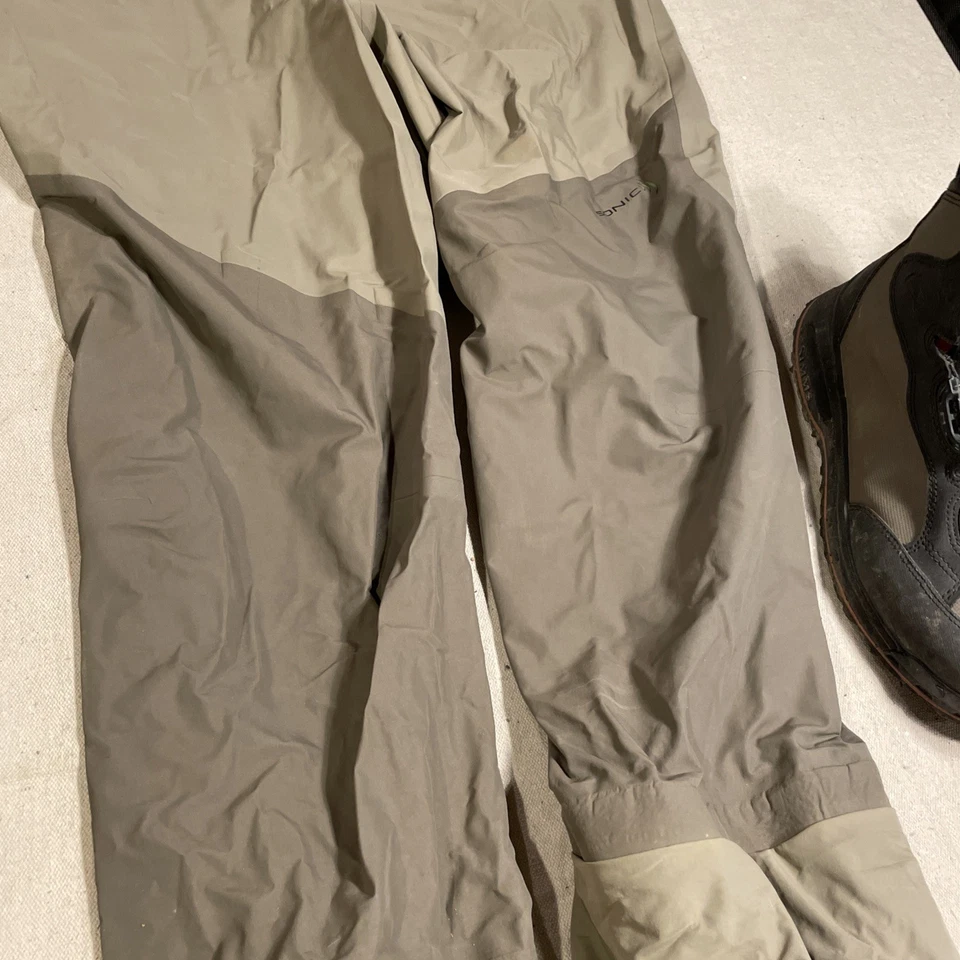 Болотные сапоги Orvis XL Waders сверхлегкие с откидным верхом с Sims размер 12 боа и сумка для переноски - Изображение 2 из 4