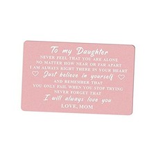 Daughter Gifts Wallet Card from mom, To My Daughter Never 02 Daughter from Mom