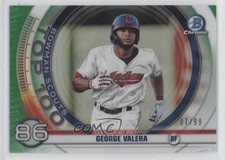 2020 Bowman Scouts Top 100 Chrome Green Refractor 7/99 George Valera 0nr3