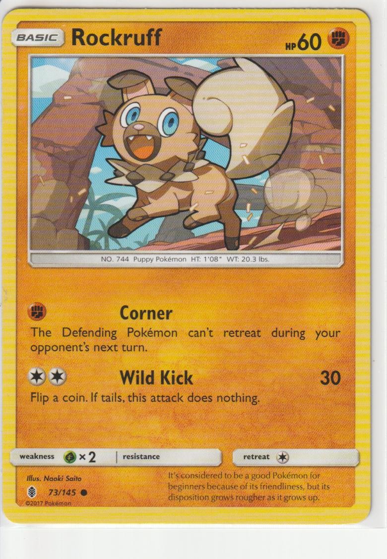 Rockruff 73/145 Guardians Rising Pokemon Near Mint