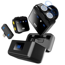 Wireless Lavalier Microphone for /with Lightning Mini Lapel Mic Wireless, 48K...