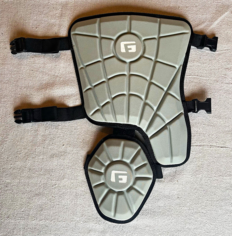 G-Form Adult Baseball right ankle guard for lefty batter Black/Gray