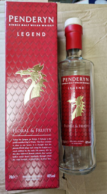 Penderyn Legend Single Malt Welsh Whisky Empty 70 cl Bottle & Box