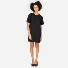 Everlane Japanese GoWeave Zipper Back Mini Dress Black 6
