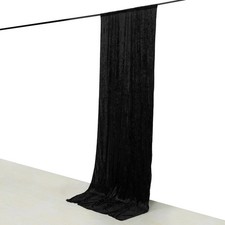 BLACK 5 ft Premium Velvet Backdrop Curtain Party Wedding Event Booth Decorations
