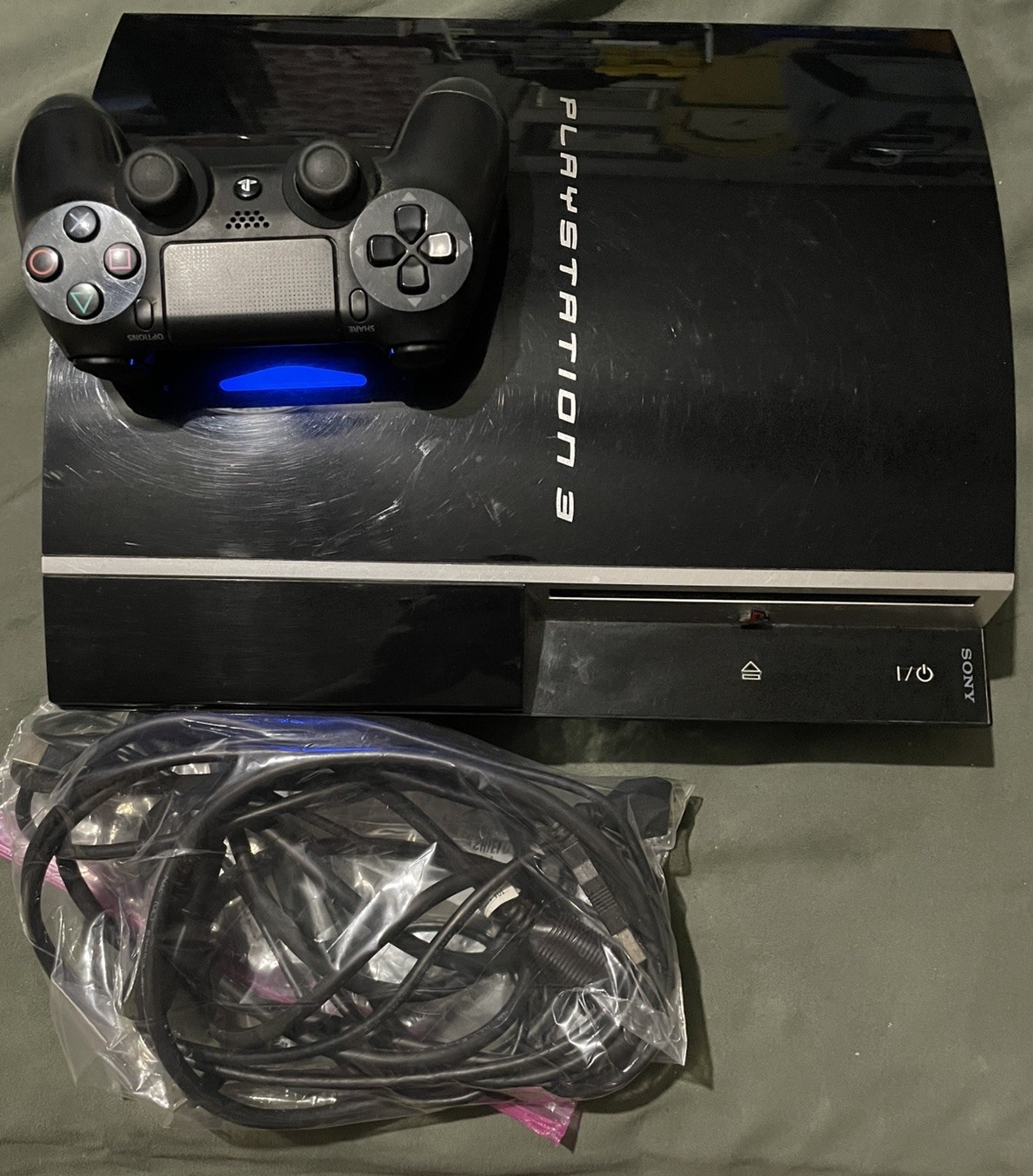 Sony Fat Ps3 Console (Cechl01) 80Gb - Tested Working With Controller / All Cords