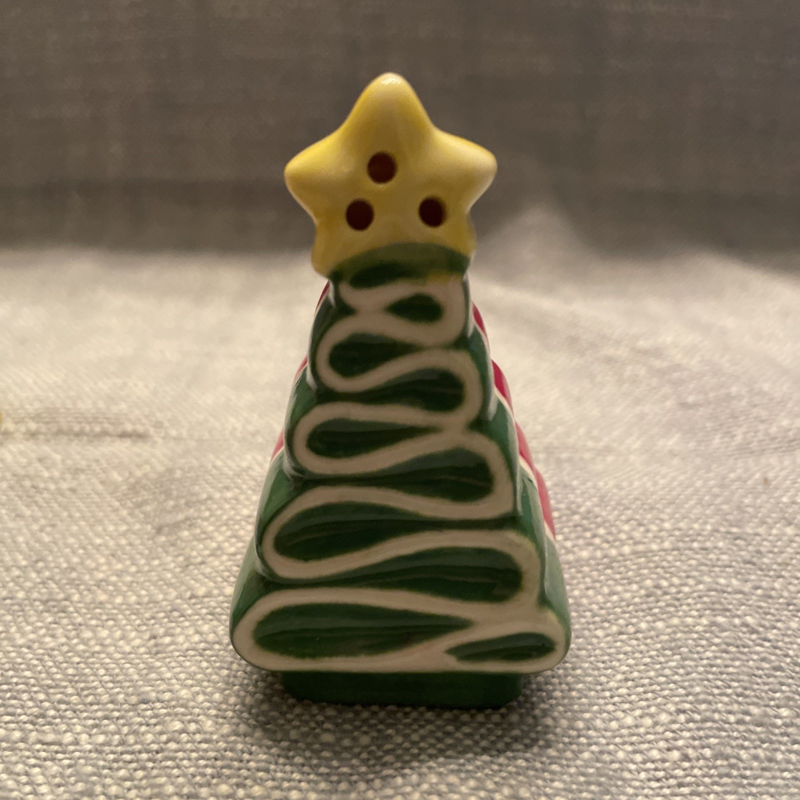Cracker Barrel candy ribbon trees salt and pepper shakers Christmas 2025 New-1