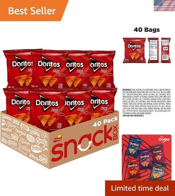 Delicious Nacho Cheese Tortilla Chips - 40 Bags Perfect for Dipping and Sharing