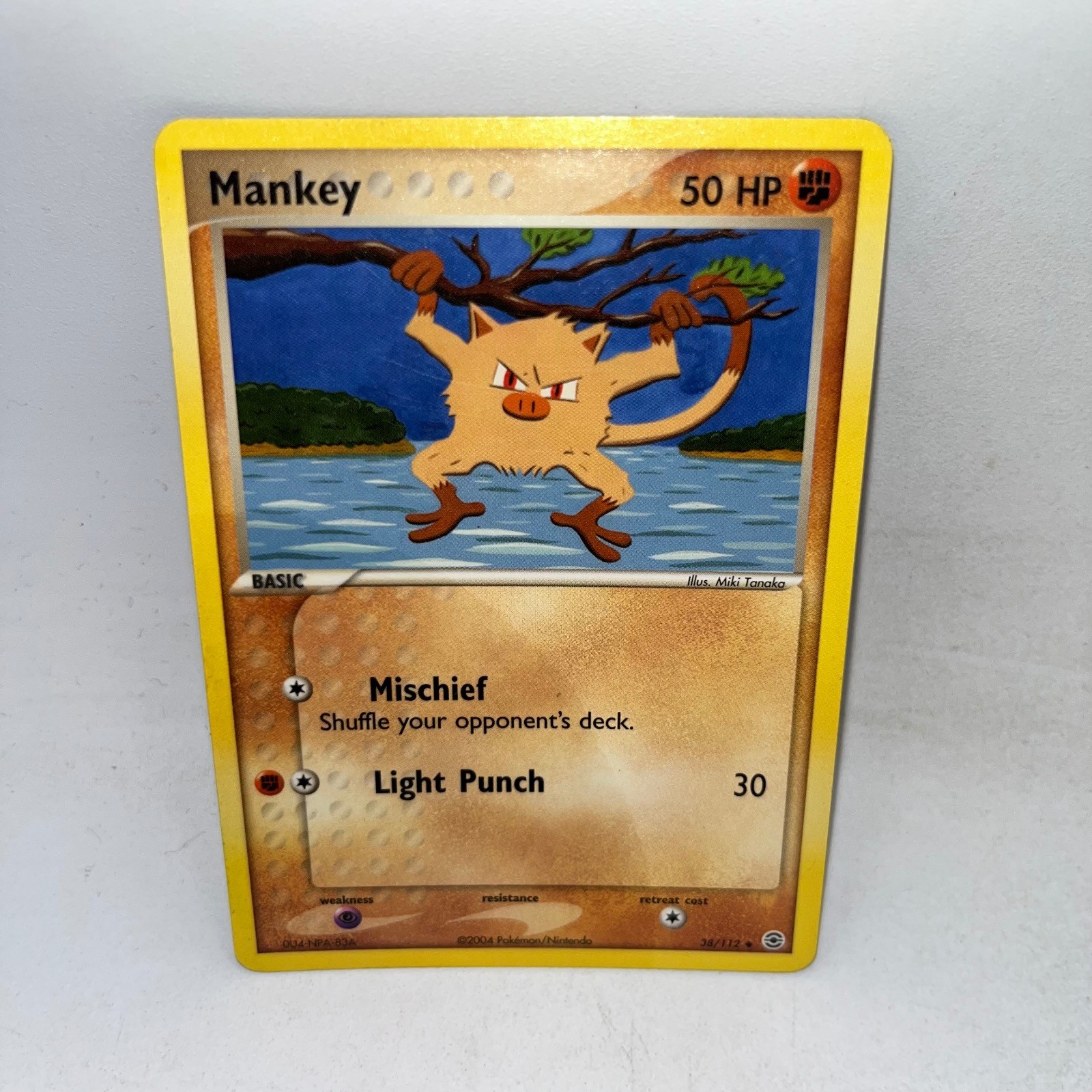Mankey 38/112 Uncommon FireRed & LeafGreen Pokemon Damaged