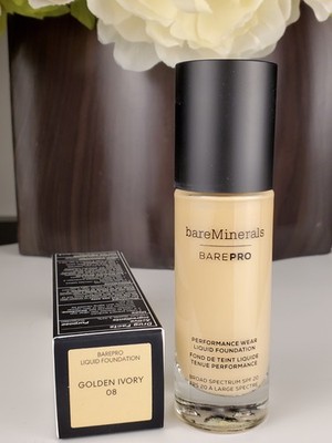 bareMinerals BarePro 24HR Performance Wear Liquid Foundation Golden Ivory 08