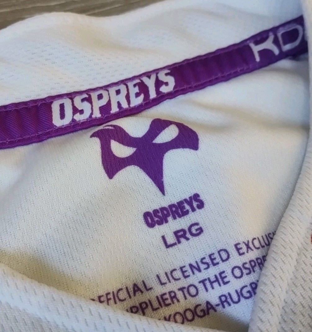 Maillot Extérieur Ospreys 2010/2011 - Kooga Blanc/violet, Taille L, Homme