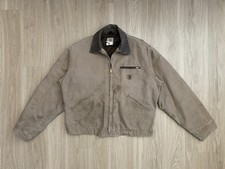 VTG Carhartt Detroit J97 SDL  Saddle  Jacket Men  s Large Blanket Lined Brown USA