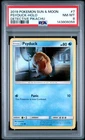 2019 POKEMON SUN & MOON DETECTIVE PIKACHU #7 PSYDUCK-HOLO PSA 8