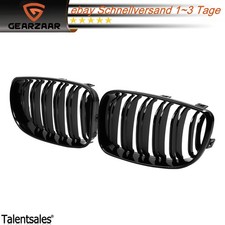 Kühlergrill Nieren Doppelsteg Glanz Schwarz Für BMW 1er E81 E87 E88 E82 2007-13