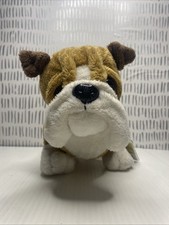 Webkinz Ganz "Bulldog" HM126 Brow/White Dog Plush Animal with Sealed Code