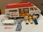 1970s Tonka Rescue Emergency Van Ambulance, Pressed Steel, Gurney + 3 People