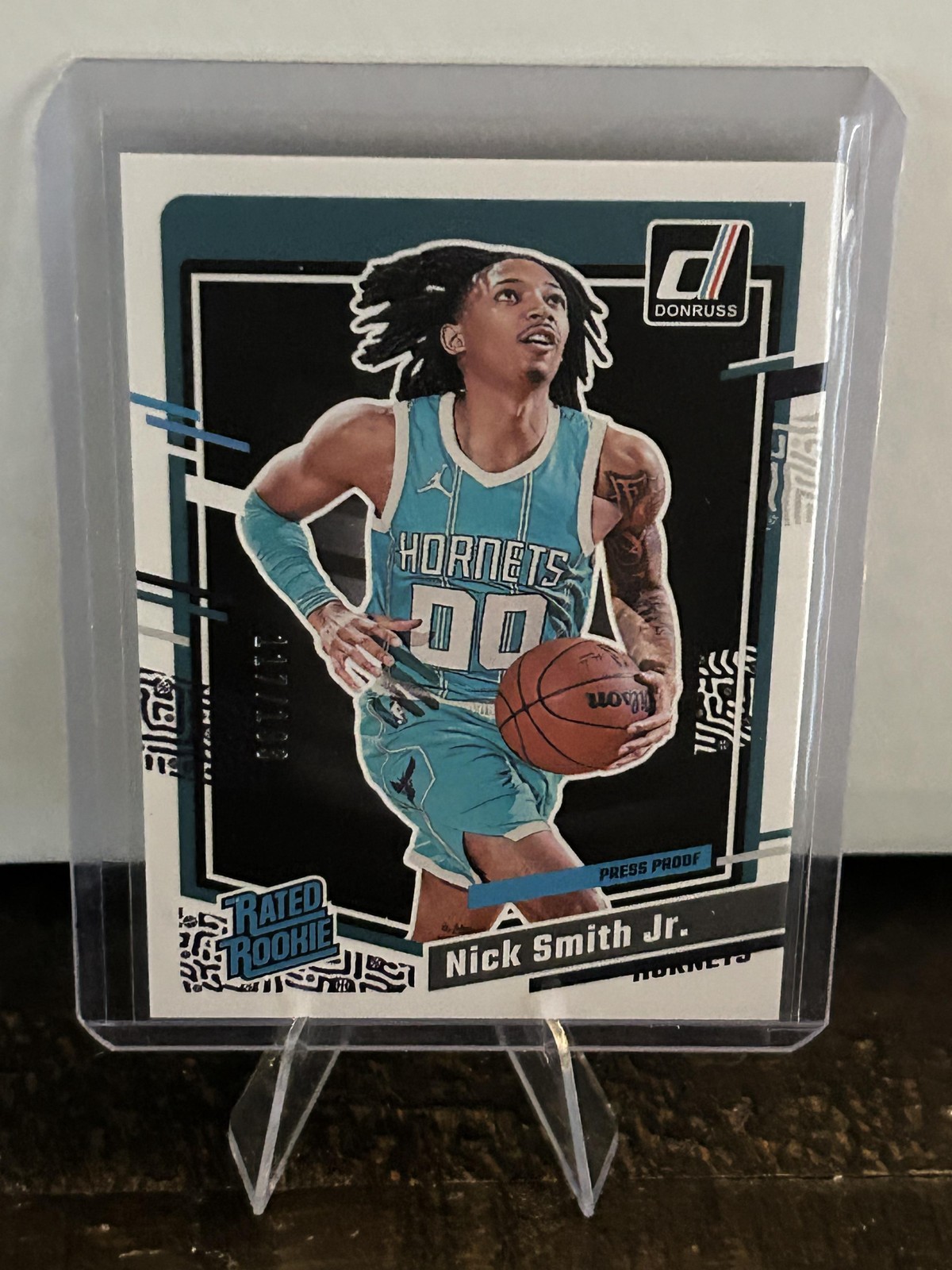2023-24 Donruss #248 Nick Smith Jr. Purple Press Proof #/199