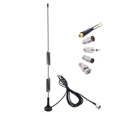 Fancasee Universal FM Antenna Magnetic Base 75 Ohm Screw F Male Plug with PAL...