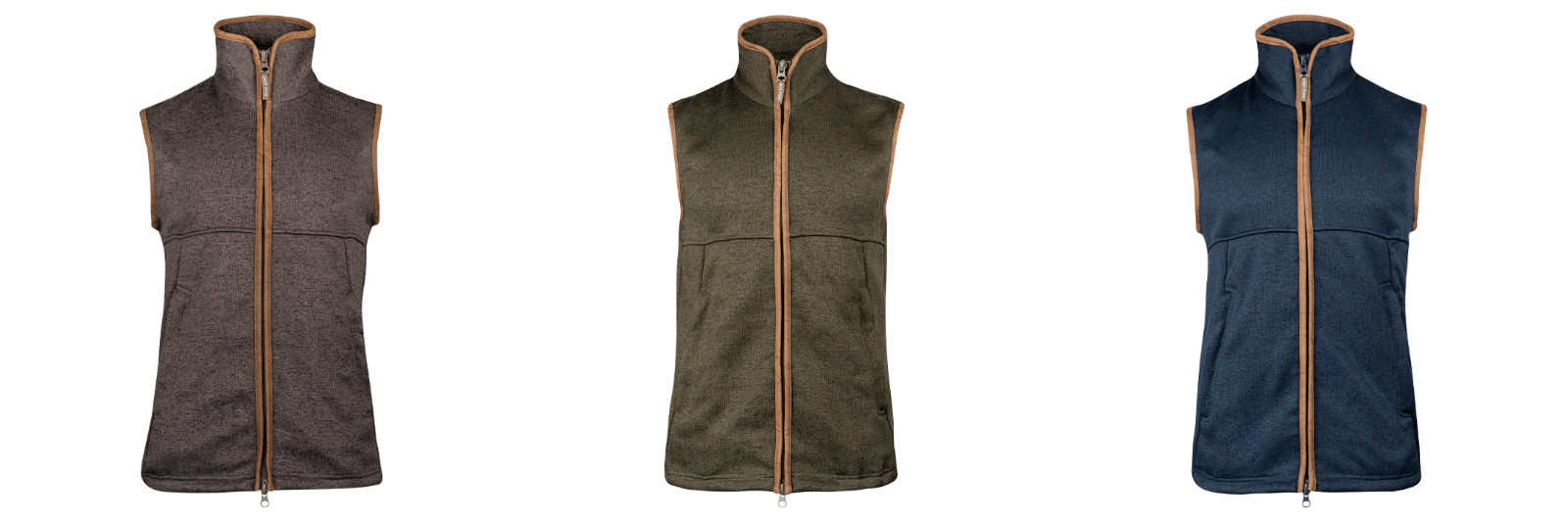 Jack Pyke Melange Chaleco Polar – Oliva Oscuro, Marrón, Marino 350gsm Exterior